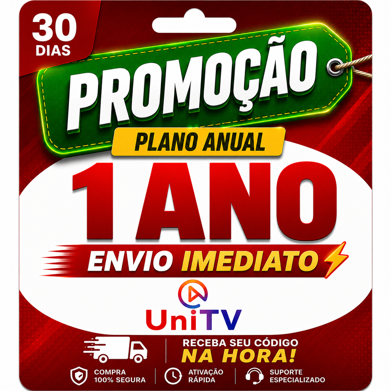 Recarga Unitv 1 ano (365 dias)